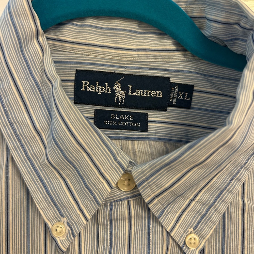 Ralph Lauren Blue Casual Button Down Shirt - Picture 2 of 2
